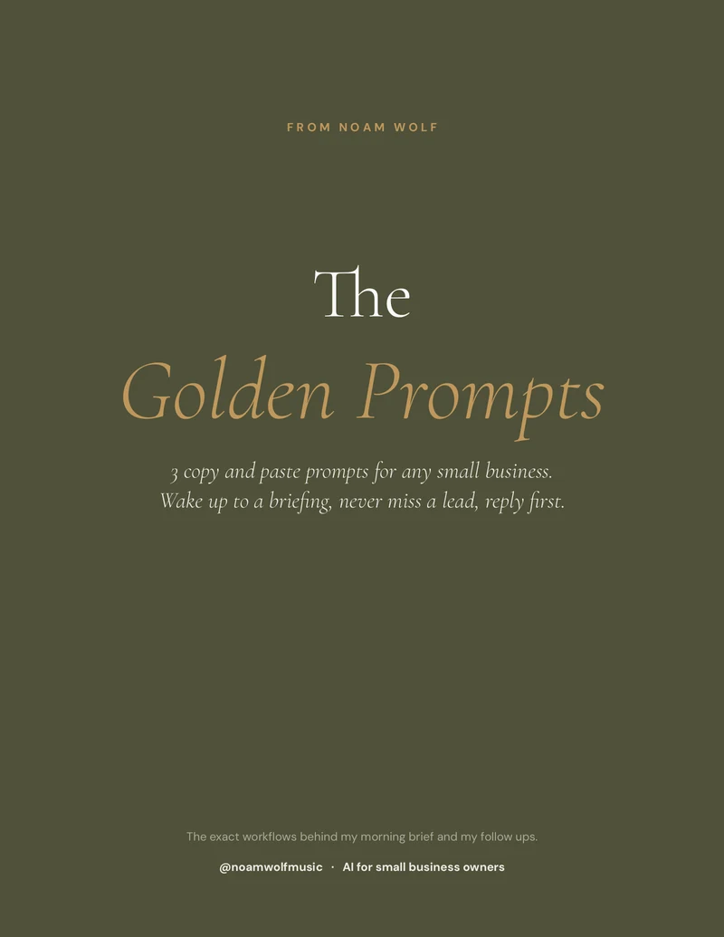 The Golden Prompts, a free PDF from Noam Wolf